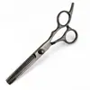 Tijeras de Peluquería de Rango Medio de 6.0 pulgadas, Tijeras para Cortar el Cabello, Tijeras Planas, Tijeras para Flequillo, Tijeras Entresacadoras, Tornillo Blanco 6H