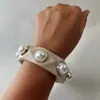 Pulsera de Madera Geométrica Multifacética Estilo Étnico Retro Transfronterizo Yongge Jewelry con Perlas de Imitación Incrustadas Diseñadas