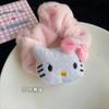 Anillo para el cabello de felpa de dibujos animados Sanrio Otoño e Invierno Melody Anillo Intestinal Grande Lindo Kulomi Cuerda para el Cabello Accesorios para el Cabello Pequeños y Frescos