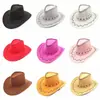 Chapéu de Cowboy Ocidental para Viagem ao Ar Livre Lazer Chapéu de Sol Masculino e Feminino Camurça Sintética Proteção Solar de Verão Chapéu de Cavaleiro Fresco