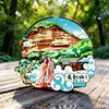 Imán de Refrigerador de Madera Tianshui Maishan Atracciones Conmemorativas de Viaje Check-In Regalos Culturales y Creativos Venta al por Mayor en el Lugar