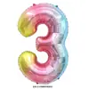 Balões de Número de Folha de Alumínio de 32 polegadas com Design Degradê para Aniversário, Lua Cheia, Primeira Festa de Aniversário do Bebê, Balões para Sessão de Fotos Atacado