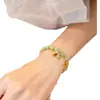 Explosiones Cosas Buenas Pulsera Verde Cacahuete para Mujer Verde Fresco Pulsera de Celebridad de Internet Ins Este Año de Vida Regalo para Novia Marea Nacional Estilo Antiguo