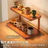Estante de almacenamiento de escritorio, organizador de tazas, estante para vajilla de encimera, portavasos pequeño, soporte para tazas de café, estante para exhibir juegos de té