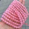 Polvo de hibisco natural cristal semiacabado cristal cuentas sueltas cuentas redondas accesorios para joyería DIY Cristal del Mar de China Oriental venta al por mayor