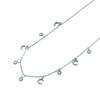 Collar de temperamento simple de nicho de estilo coreano de joyería OPK, cadena de clavícula de circonita con incrustaciones de luna de acero inoxidable, joyería para mujer al por mayor