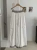 Pantalones Cargo de Retazos a Cuadros KEKEZOON Otoño Casual de Cintura Alta con Cordón Holgados de Pierna Ancha para Mujer 8556