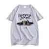 Camiseta de Manga Corta Estampada Transfronteriza Verano Estilo Americano Holgada Cuello Redondo