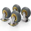 Rueda Giratoria Universal de Sonido Suave de 6 pulgadas Zhiyue Rueda Plana para Trabajo Pesado de 4 pulgadas 5 pulgadas 8 pulgadas Rueda de Goma Carretilla con Freno