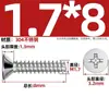 Tornillos Autorroscantes de Acero Inoxidable 304 Cabeza Avellanada Cruzada Kb Cola Plana Tornillos de Cabeza Plana M1-M5 Tornillos Autorroscantes Pie Plano Tornillos Pequeños