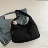 Bolsa de Lona Estilo Ins Coreano Bolsa de Ombro Feminina 2025 Outono Grande Capacidade Viagem Leve Casual Roupas de Trabalho Bolsa Tote
