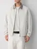 Ropa para Hombre Mo Mai Ke Chaqueta de Cuadros con Solapa de Alta Inteligencia para Viajar al Trabajo Hombres 2026 Otoño Nueva Chaqueta de Bloque de Color Hombres 81673.