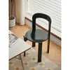 Silla de Comedor Nórdica de Madera Maciza Diseñador Pequeño Apartamento Uso Doméstico Silla Rey Celebridad de Internet Vintage Respaldo Simple Silla de Escritorio