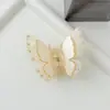 Pinza para el pelo Nanfeng Super Fairy Mariposa 7.1cm Pinza para el pelo de mariposa de doble capa degradada Accesorios para el pelo femeninos de diamante