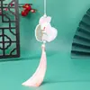 Festival de Mediados de Otoño Conejo de Jade Bordado Colgante con Borla DIY Estilo Antiguo Accesorio Decorativo Hanfu Adorno para la Cintura