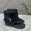 Sandalias Botines Casuales de Ante con Tacón Bajo Abiertos para Mujer Verano 2026 Botines Cortos de Moda Planos sin Cordones