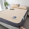 Set de tres piezas de colchoneta de látex engrosado Clase A, colchoneta de seda de hielo, sábanas y sábanas ajustables, lavable, colchoneta suave de verano con aire acondicionado