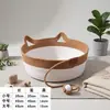 Cama universal para cães e gatos para todas as estações, ninho de animal de estimação tecido de algodão, durável e resistente a arranhões, não solta pelos, tapete para gatos, transfronteiriço