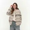 Direto da Fábrica Marca da Moda Outono/Inverno Novo Cardigan de Tricô Casual Solto Estilo Preguiçoso Roupa Externa para Homens e Mulheres