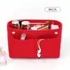 Bolsa de Armazenamento de Feltro, Bolsa de Maquiagem de Feltro, Bolsa de Cosméticos de Grande Capacidade, Bolsa de Armazenamento Multifuncional com Botão de Pressão, Dobrável Feita à Mão