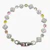 Novo Estilo Quente Zircônia de Grande Quilate Incrustada Pulseira Patchwork de Trevo de Quatro Folhas Totalmente Diamantada Luxo Leve Moda de Ponta Joia de Mão de Alta Qualidade