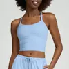 Chaleco de Yoga con Sensación de Segunda Piel y Hermoso Diseño en la Espalda, Sujetador Deportivo Ajustado para Exteriores, Chaleco Deportivo para Correr y Fitness Wx8006