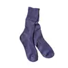 Calcetines nuevos para mujer de otoño e invierno, calcetines retro de color liso de doble aguja, calcetines de moda de seda dorada y plateada, hilo grueso, calcetines cómodos de rizo, calcetines de longitud media