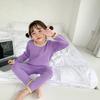 Liquidação Coleção de Roupa de Casa ~ Outono/Inverno Cor Sólida Roupa Íntima Básica para Meninos e Meninas terno Roupa de Casa Roupas e Calças de Outono para Crianças