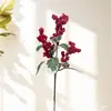 Cipó de Frutas Vermelhas Artificiais, Frutas da Fortuna Festivas DIY Frutas de Acácia, Cipó de Flores de Natal Artificiais, Decoração de Parede com Flores Penduradas