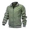 Chaqueta Casual de Moda Europea y Americana para Hombre 2026 Primavera y Otoño Tendencia Deportiva Casual Cuello Alto Cremallera Cárdigan para Hombre