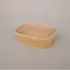 Caixa de almoço descartável caixa de piquenique caixa de embalagem de papel kraft acampamento ao ar livre passeio de primavera frutas para viagem sushi bento caixa de almoço