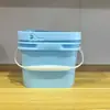 Cubo de Plástico Cuadrado Engrosado de 3 Litros con Tapa, Cubo de Empaque de Material Nuevo, Cubo de Agua, Cubo de Empaque para Detergente de Lavandería, Cubo de Plástico con Boca Ancha