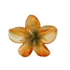 Grampo de Cabelo Flor de Frangipani Gradiente para Mulheres, Pente para Parte de Trás da Cabeça, Grampo de Cabelo Estilo Férias Praia Litoral