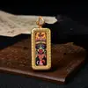 Pingente Xizang Thangka Oito Santos Padroeiros Thangka Pendurado Colar Pingente Aço Titânio Colar Thangka Pingente Caixa Ga U