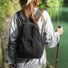 Mochila ligera de nylon con cordón estilo universitario coreano para estudiantes, adecuada para ir al trabajo, laptop, escuela, deportes, viajes y senderismo