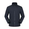 D2407 # Jaqueta Soft Shell Primavera & Outono Forro Polar Gola Alta Jaqueta Corta-vento Cor Pura Jaqueta Gola Alta