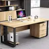 Mesa de computador, mesa de escritório, tampo espessado, design moderno e minimalista, adequada para gerentes e executivos, mesa de computador de mesa para casa, mesa de corretora