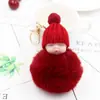 KOOROL - Llavero con forma de bola de pelo de bebé durmiendo, muñeco de peluche, llavero para bolso de coche