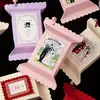 Cajas creativas para dulces de boda con textura, disponibles en múltiples colores, con un diseño cuadrado pequeño y vintage, perfectas para proyectos de bricolaje