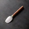 Colher de Chá de Sândalo Preto com Cabo Longo, Pá de Chá, Colher de Chá Kung Fu Tea, Pá Única para Folhas de Chá, Acessórios para Conjunto de Chá