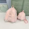 Estilo Coreano Diseño de Nicho Dulce Femenino Lunares Encaje Mochila Conejo Orejón de Moda Viaje Elegante Mochila Pequeña