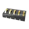 6p assento de bateria de lítio com estilhaços em arco espaçamento 4.0PH altura 5.7 conector de bateria com coluna BC-1-604 banhado a ouro
