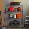 Estantería de Almacenamiento de Piso de Fábrica Estantería de Cuatro Niveles de Pie Estantería de Almacenamiento Simple Color Acero Inoxidable Estantería de Almacenamiento de Arte en Hierro para el Hogar Estilo DIY