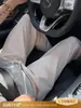 Pantalones de Hielo Transpirables Perforados de Malla para Hombre, Pantalones Deportivos de Pierna Recta de Secado Rápido para Verano, Pantalones Casuales Acampanados de Corte Diagonal Estilo Americano
