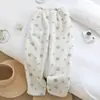 Pantalones de pijama de otoño e invierno para pareja, estilo unisex, forrados de felpa y engrosados, pantalones largos de cuadros, corte holgado, adecuados para uso casual y como ropa de estar en casa.