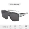 Gafas de Sol Plegables Estilo Diario Tr569 con Lentes Clip-On para Hombre, Protección UV, Montura Cuadrada Polarizada, Gafas de Sol Universales para Mujer, Gama Alta