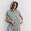 Top com capuz de manga curta, design nicho estilo coreano Y2K com gravata falsa, camiseta interna casual Harajuku retrô única, atacado