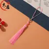 Colgante de borla de danza del león de 8 cm al por mayor decoración colgante de borla colgante corto y regordete para manualidades DIY