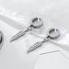 Pendiente de Clip para Oreja con Colgante de Pluma Básica Pendientes de Agujero de Oreja de Gama Alta para Niños Duffy Atractivo de Moda Clip Falso Individual para Oreja