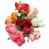 3 Cabezas de Rosas de Borde TostadoDos Flores Una Yema Decoración de Boda Accesorios para Pared de Flores Guía de Camino Fotografía Graduación Ramo de Mano